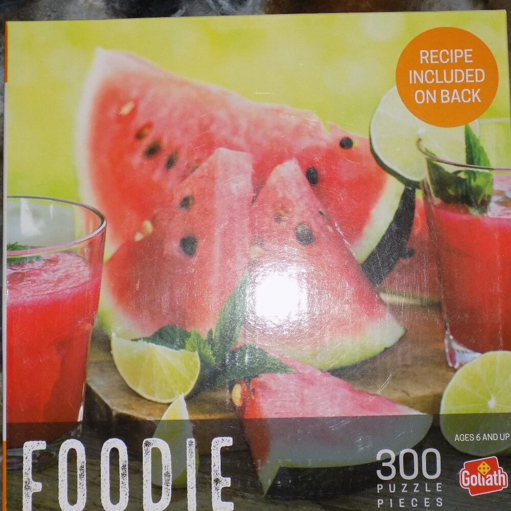 Foodie Watermelon Smoothie 300 piece Jigsaw Puzzle w/ Recipe NEW